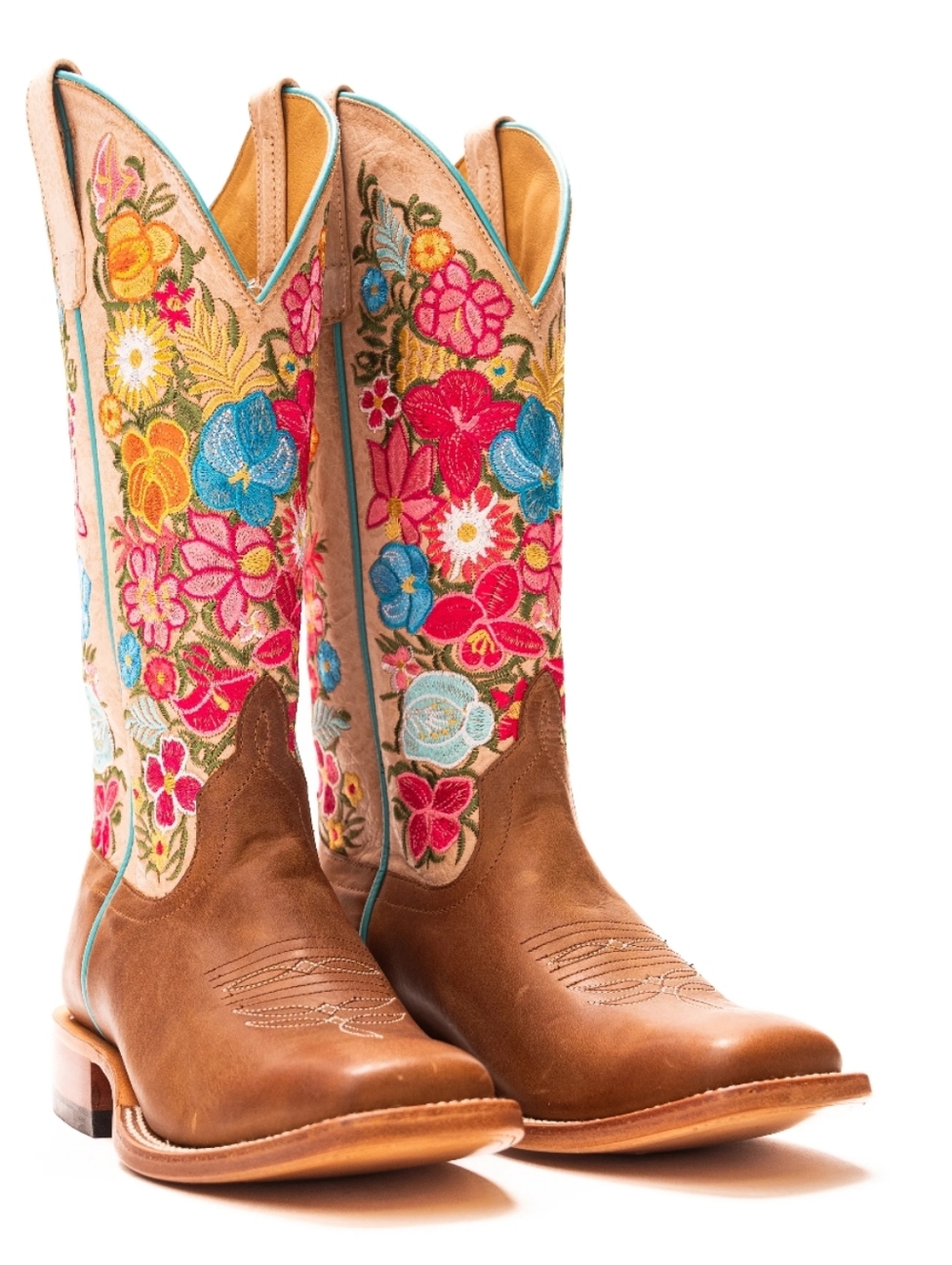 Macie Bean Ring Around the Rosita Brown Square Toe Boots M9155 Women's